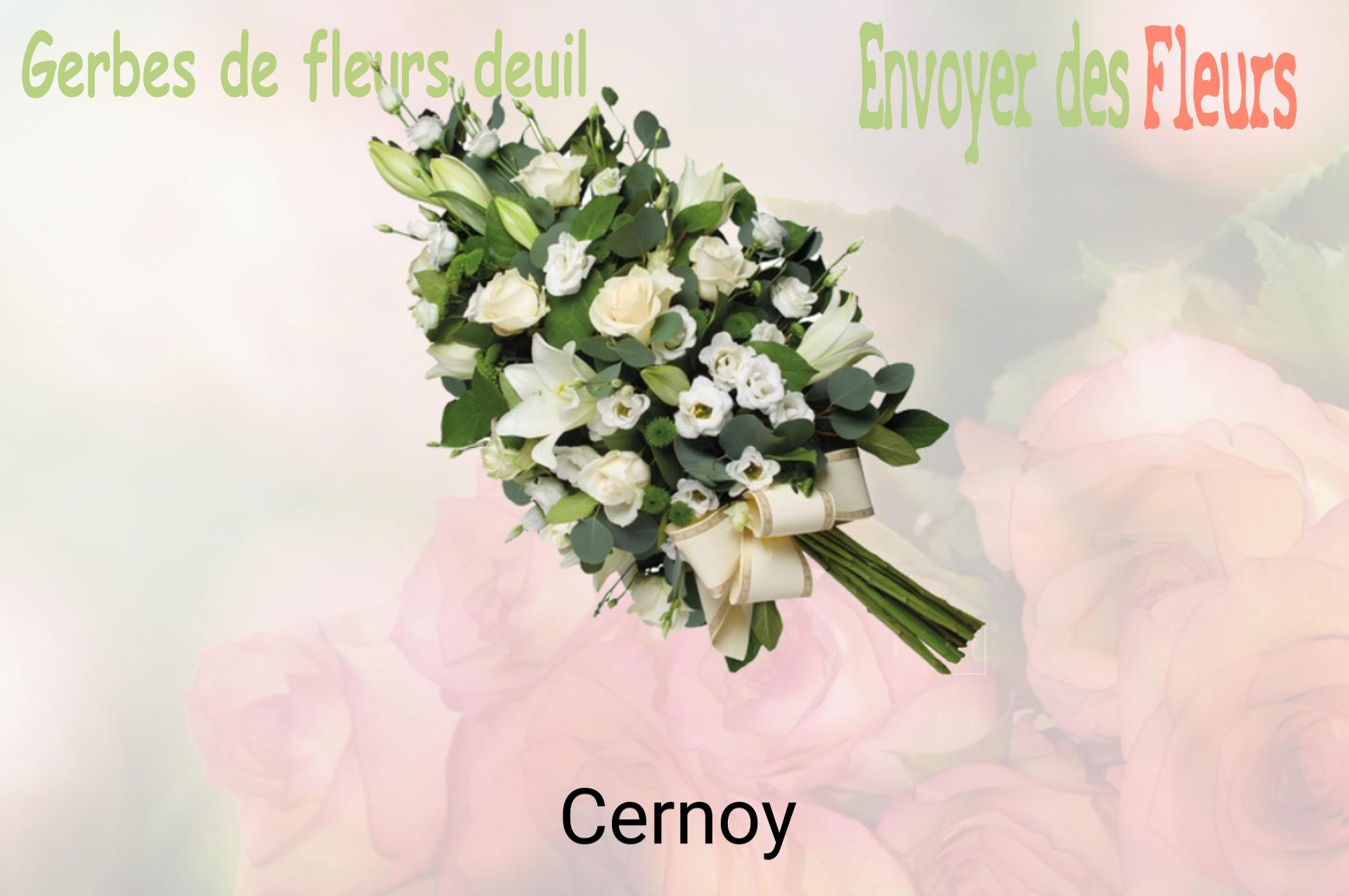 Gerbe de fleurs de deuil livrée à Cernoy